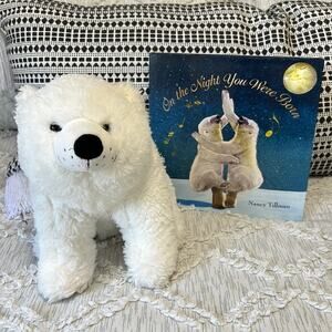 Kohl's Cares On The Night You were Born, Polar Bear Plush Stuffed and Book